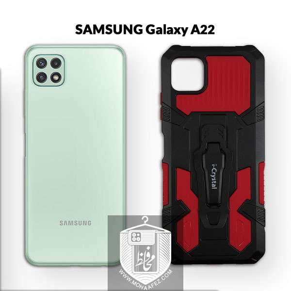 قاب ضد ضربه ی سامسونگ Galaxy A22 5G هولدر دار کد SA377z