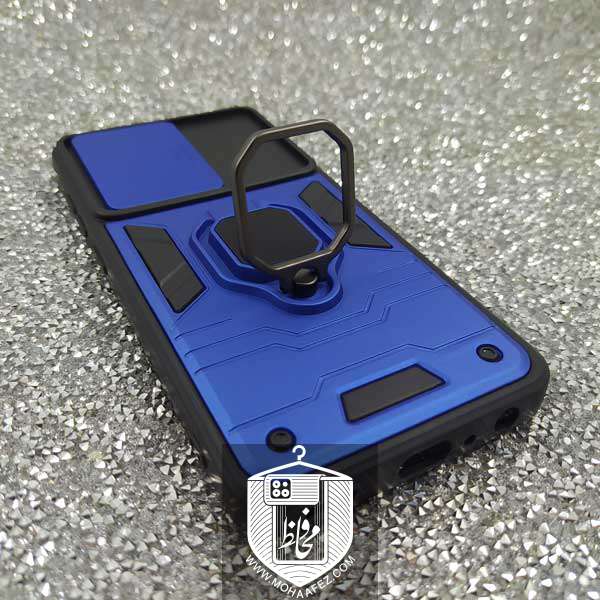 قاب ضد ضربه سامسونگ Galaxy A72 هولدر دار و محافظ لنز کشویی کد MS01